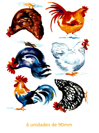 Galos Aquarelados 90mm x 6un 1