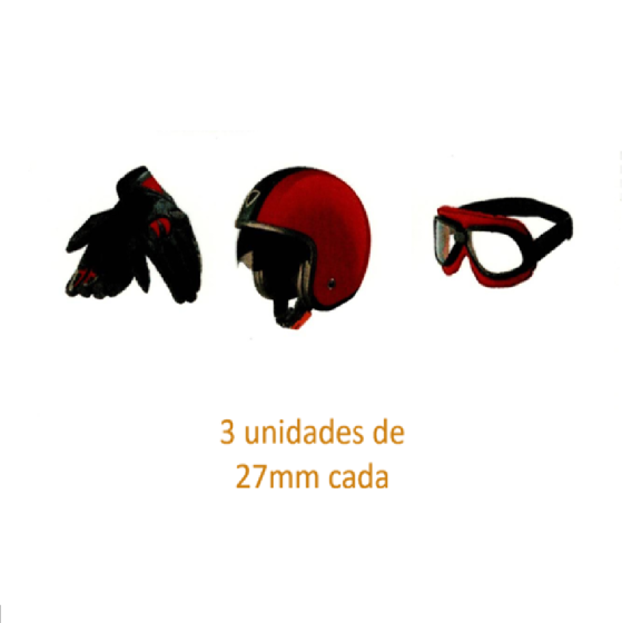 Transports - Red Scooter Gloves 27mm x 3un