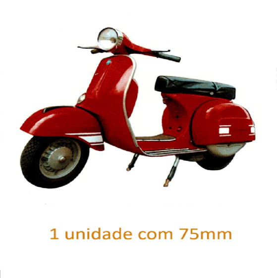 Transports - Red Scooter 75mm x 1un