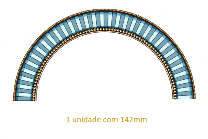 Borda Majestic Blue Curva - 14,2cm 1