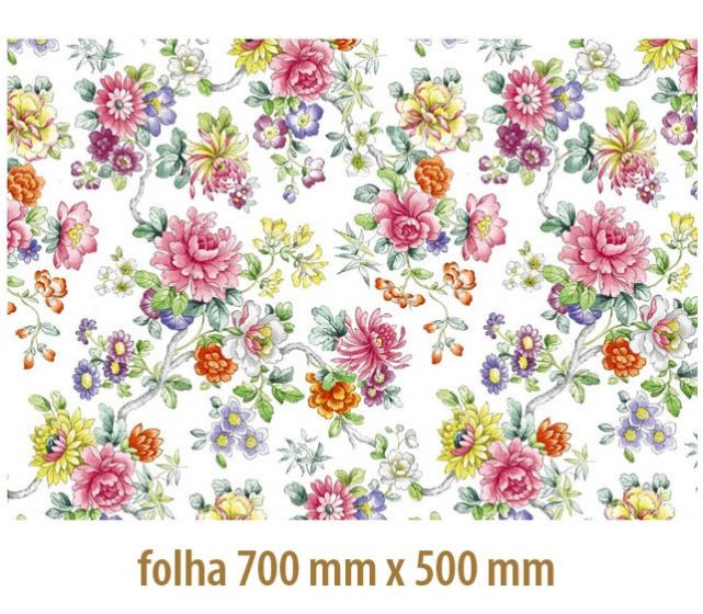 Tapete - Floral Colorido (70x50cm) 1