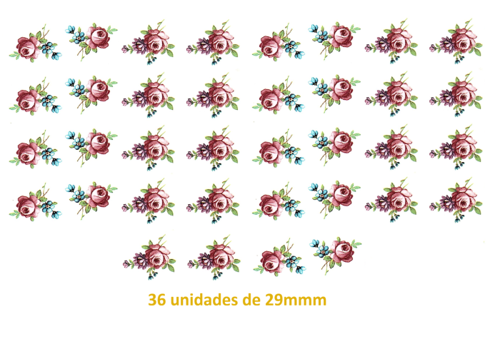 Colorful Flower E - 25mm X 36un 1