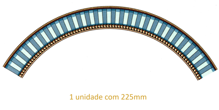 Borda Majestic Blue Curva - 22,5cm 1
