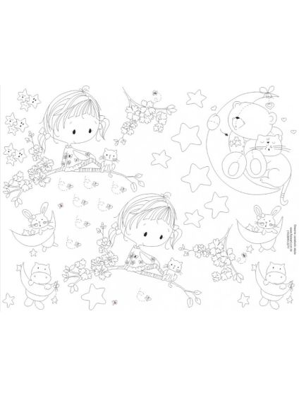 Decalque Contorno Dreams - Canetado Sépia 1