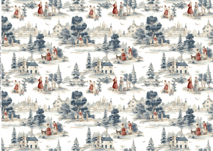 Tapete - Christmas Toile 1