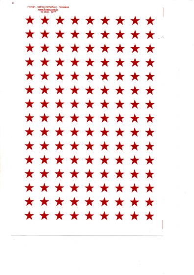 Estrelas Vermelhas 02 - 1cm 1