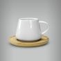 Jogo Xícara Café Com Suporte Madeira 3