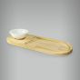 Tábua De Madeira Pinus C/ Bowl De Porcelana Beads 1