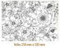 Decalque Contorno Flores e Frutos Preto - Vidro 1