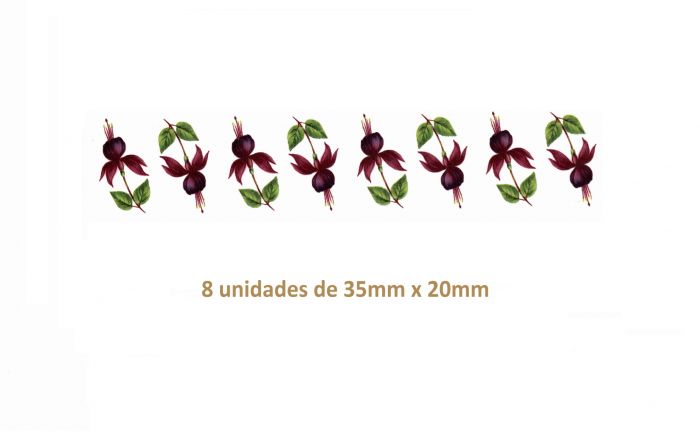 Fucsia Popple - 35x20mm 1