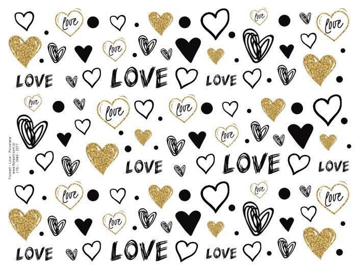 Decalque Love (preto e metalizado) 1
