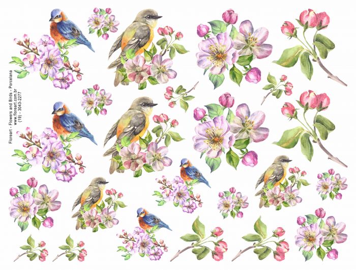 Flowers and Birds - Vidro 1