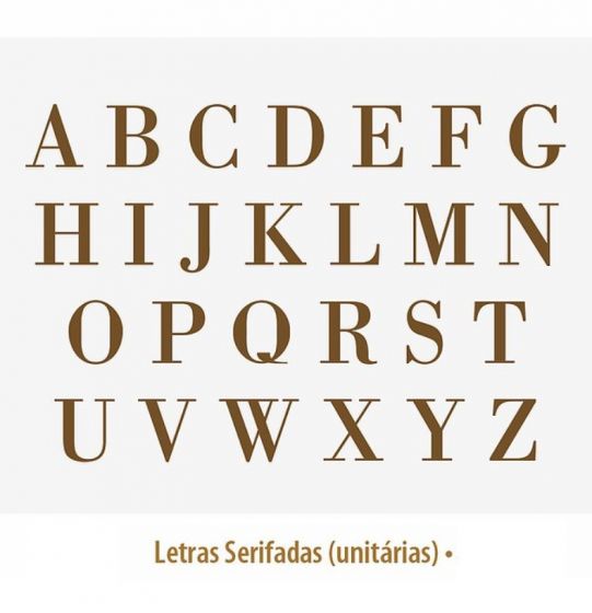 Letras Serifadas Ouro PORCELANA - 3cm 1