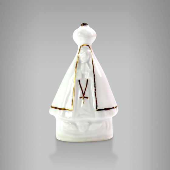 Nossa Senhora Aparecida Mini com Filete em Ouro - 9 cm 1